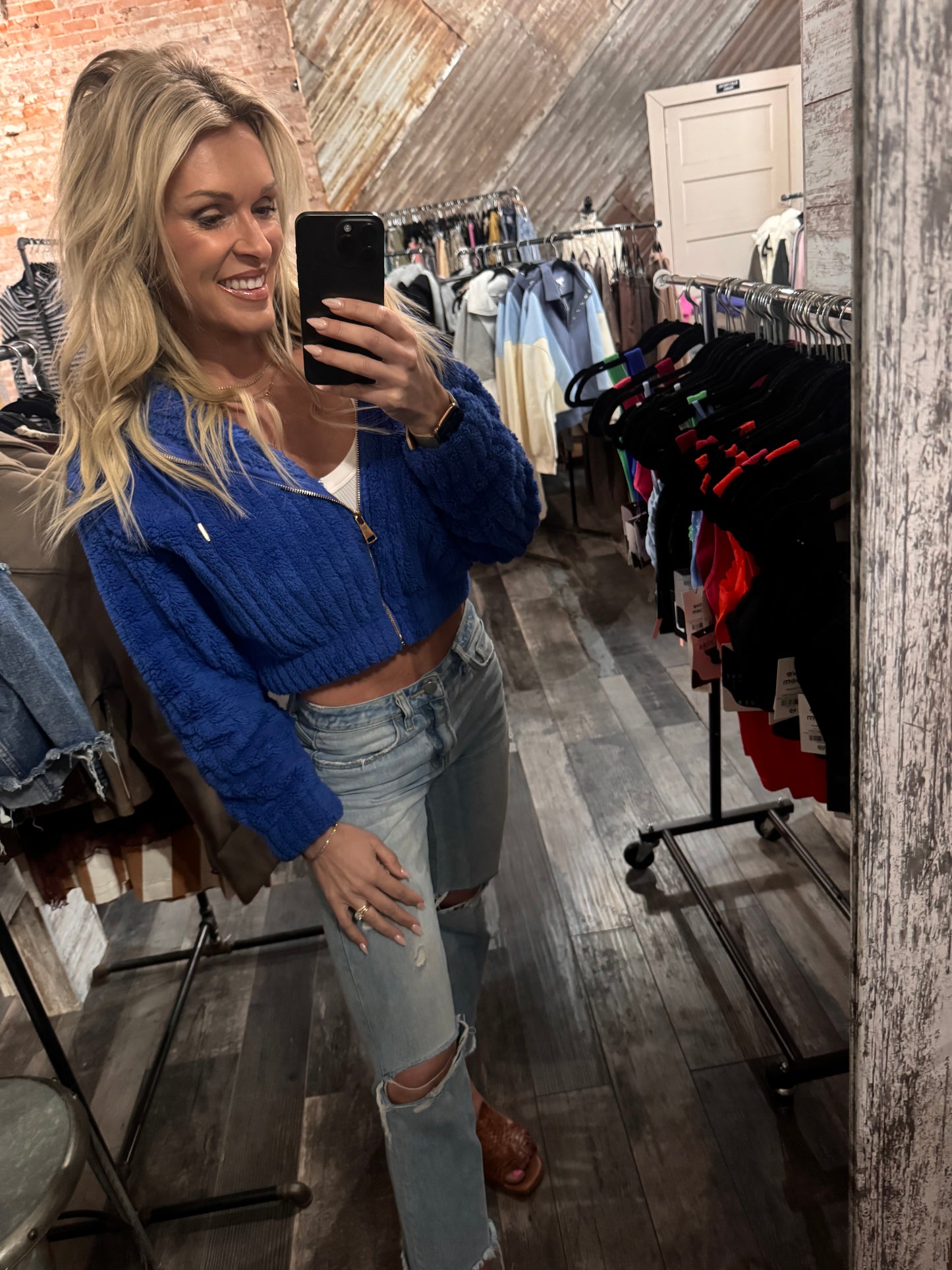 Bubble Hooded Sherpa Jacket