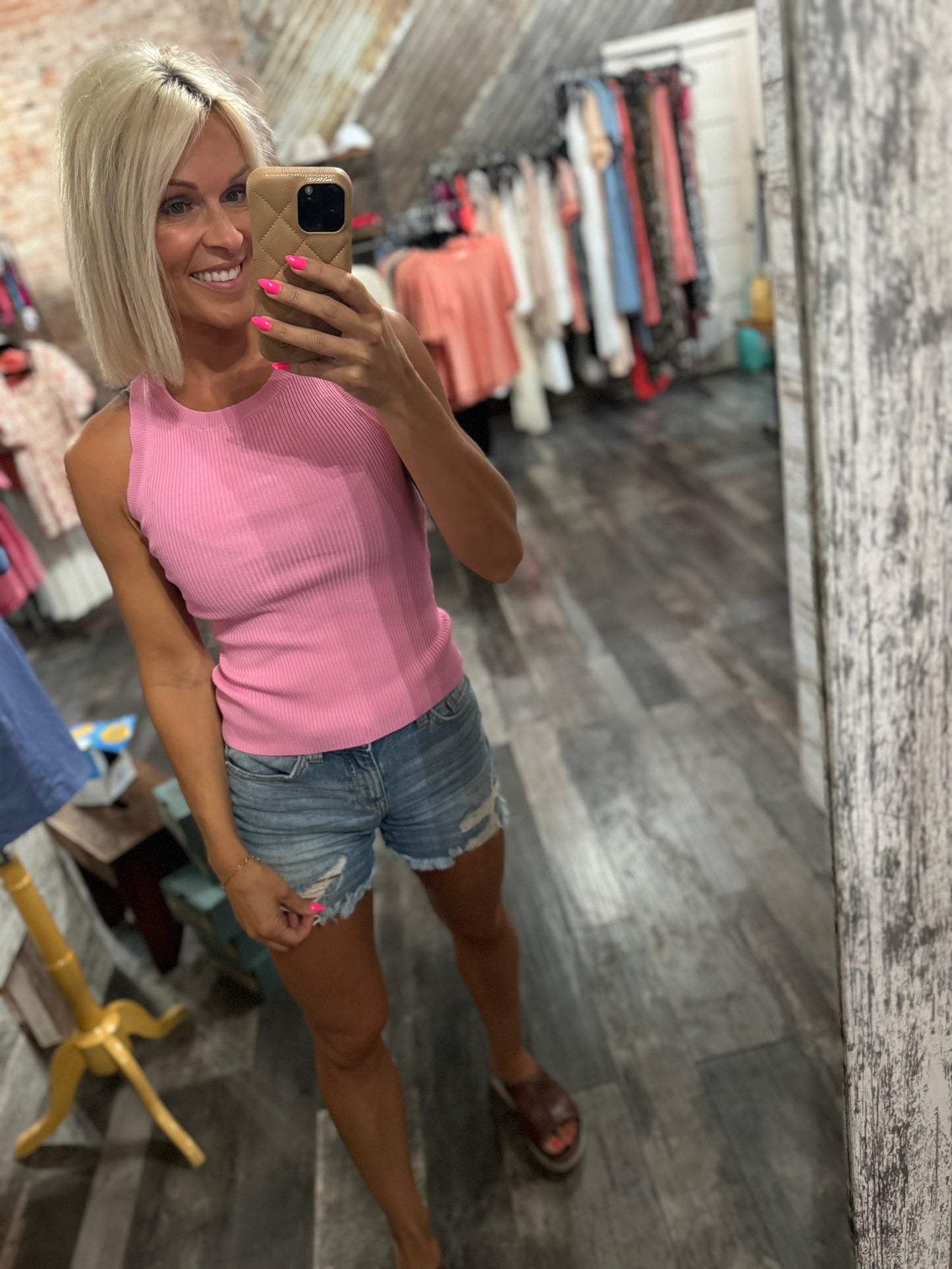 Racerback Knit Top