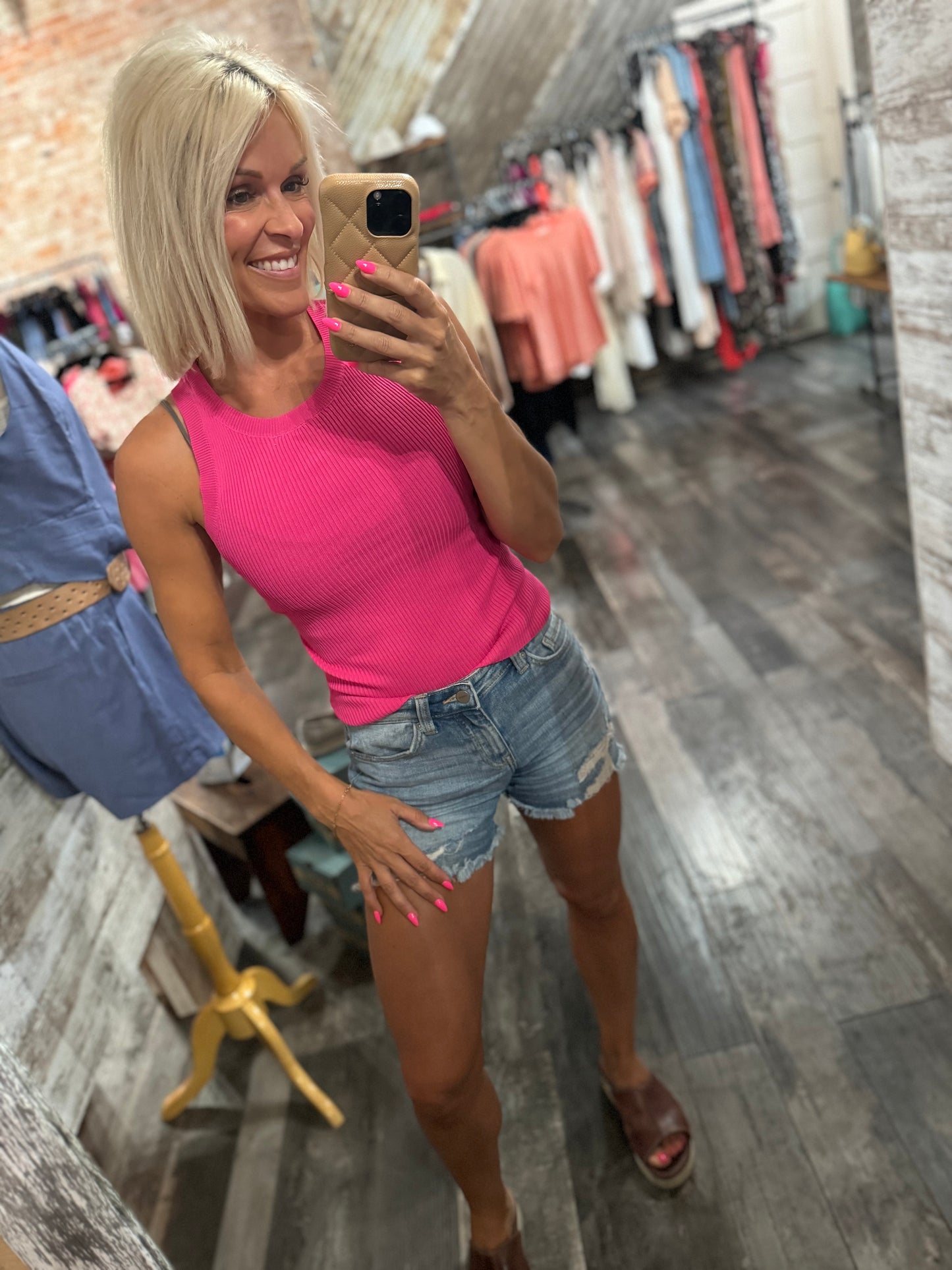 Racerback Knit Top