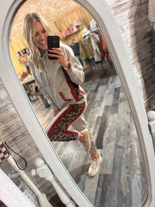 Heather Grey Leapo Hoodie