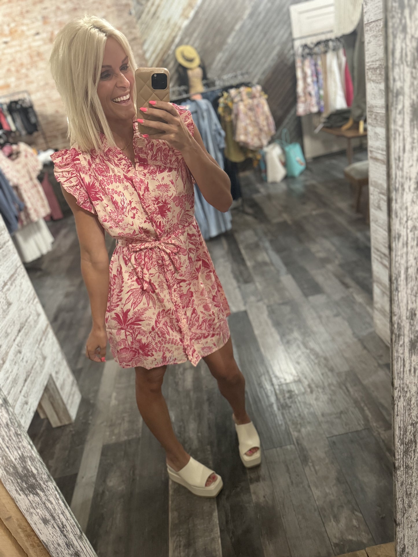 Pink Paisley Dress