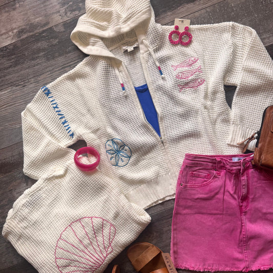 Shells & Fish Zip Up