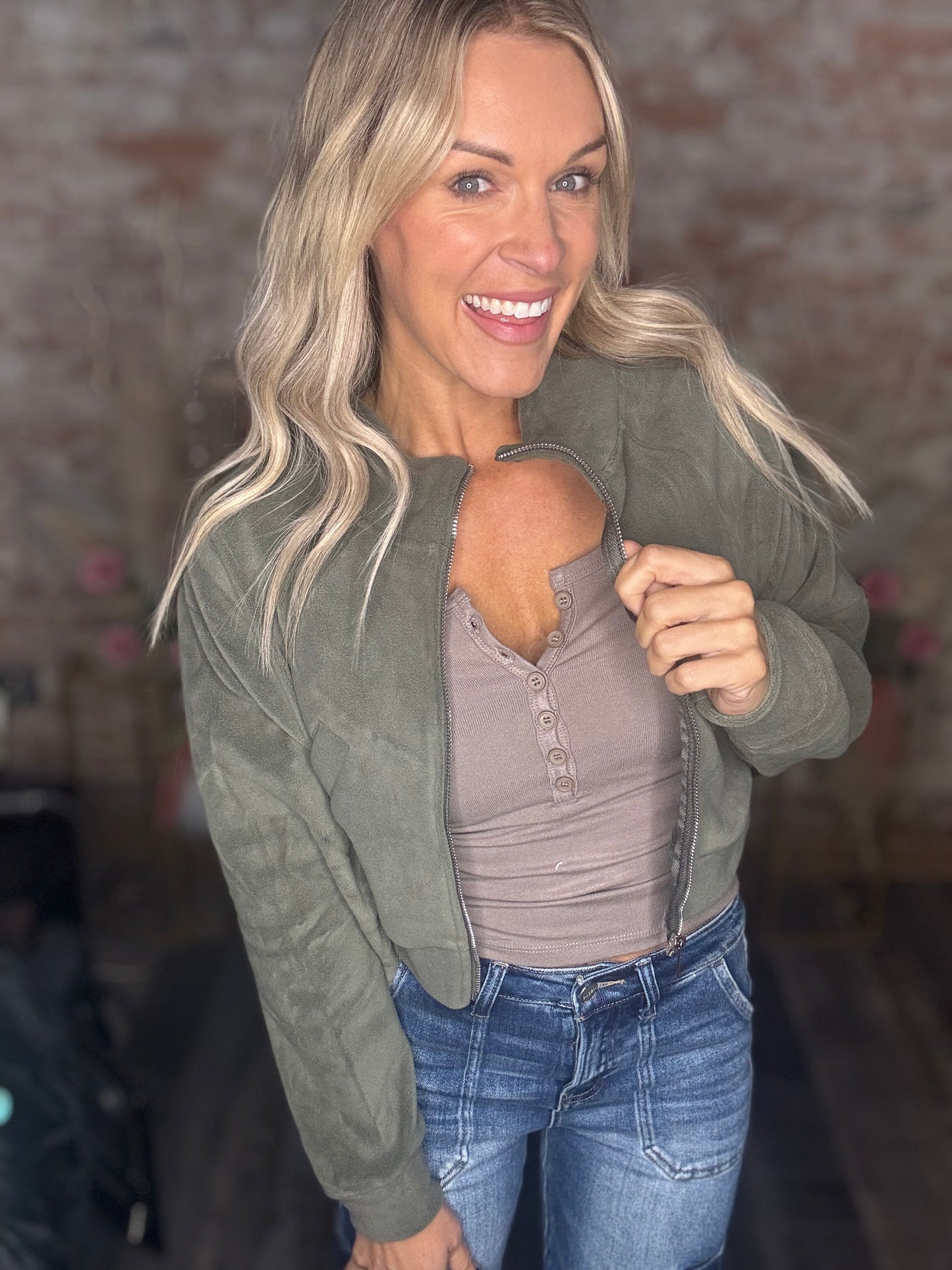 Fleece High Neck Jacket