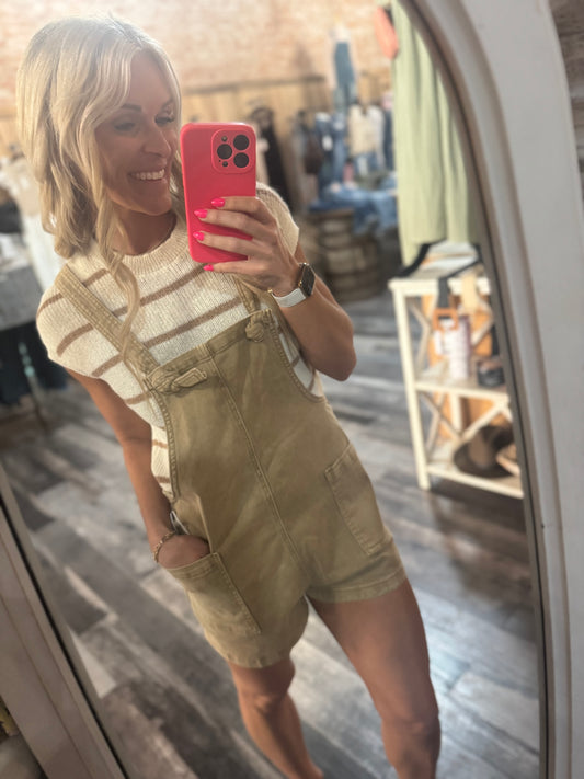 Washed Knot Romper