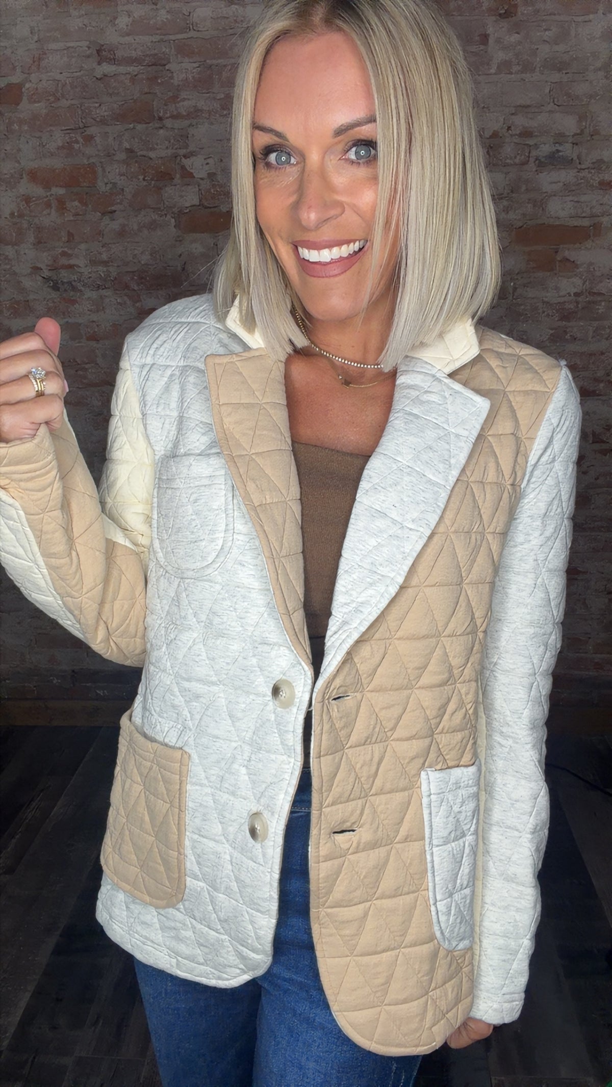 Quilted Chelsea Blazer