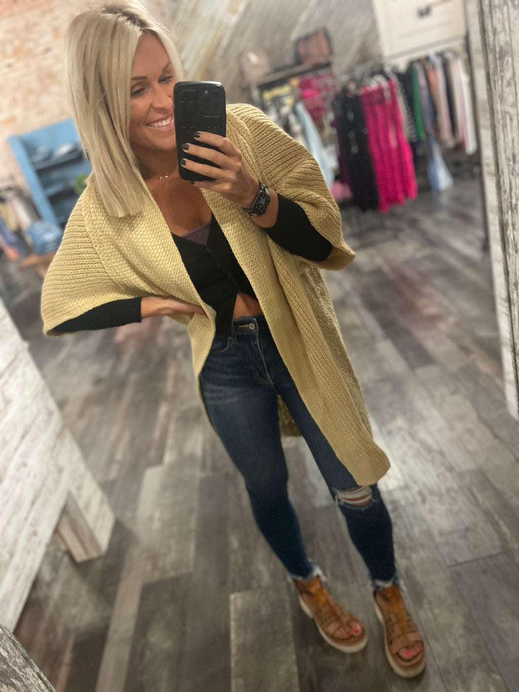 Elan Beige Cardi