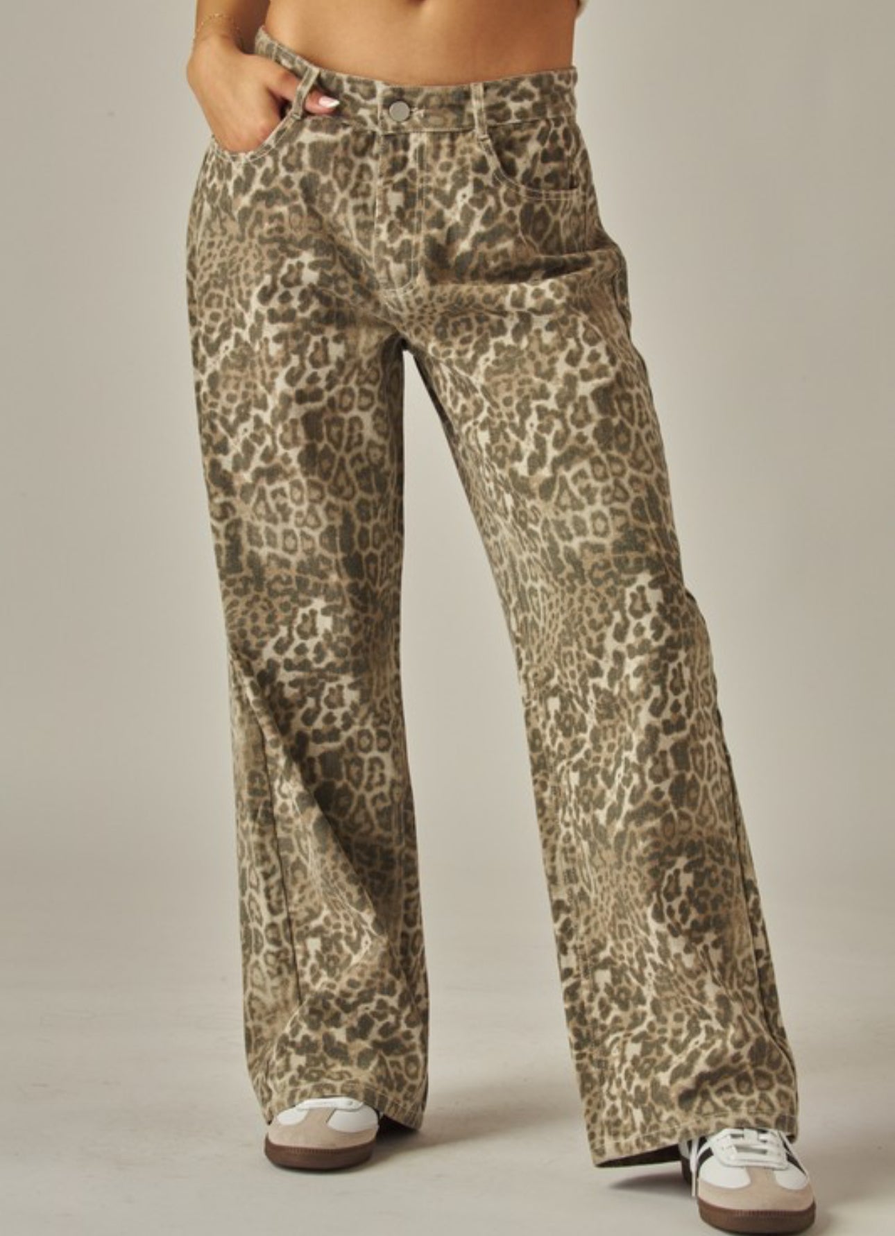 Printed Faded Denim