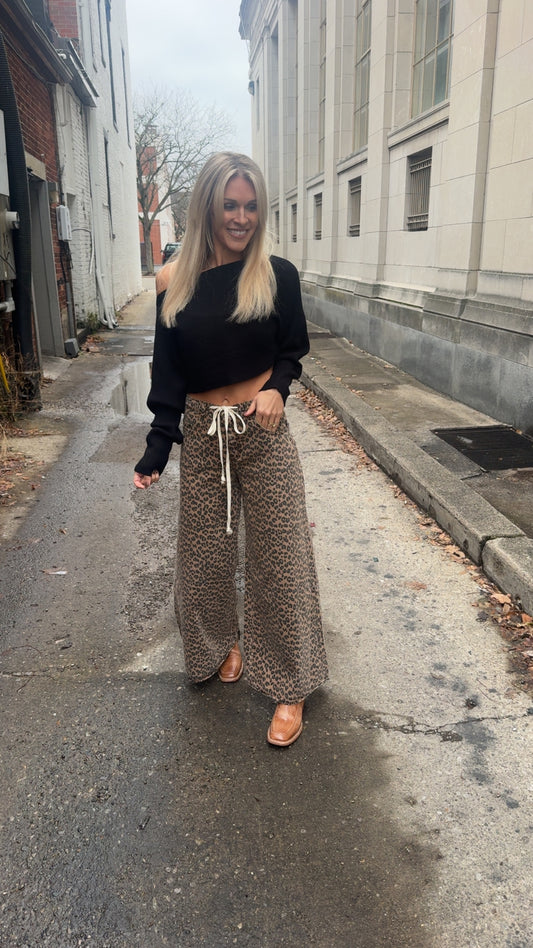 Leopard Print Wide Leg