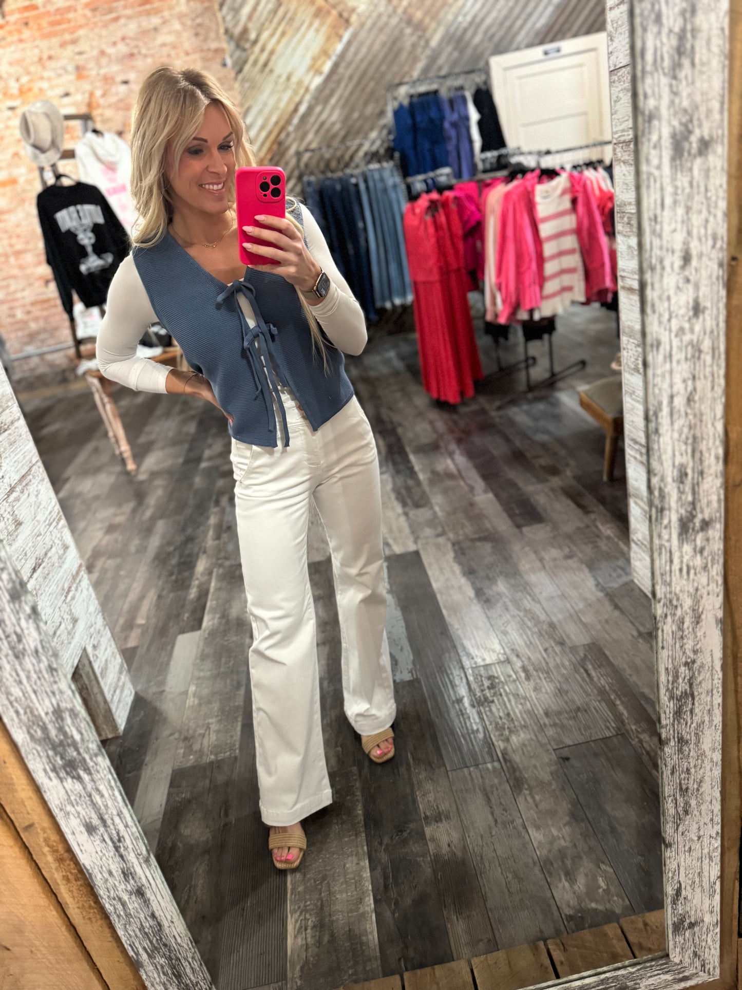 Double Button Wide Leg
