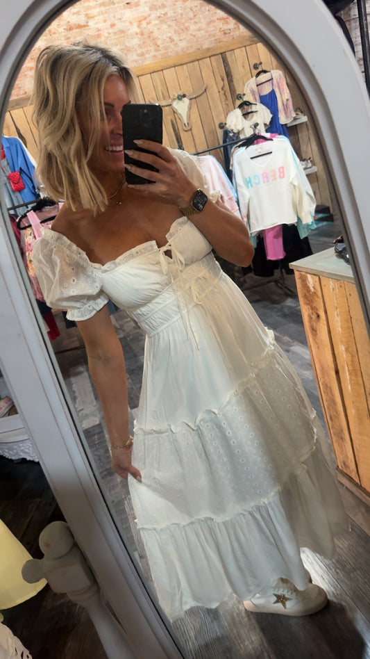 Devi Tied Tiered Dress