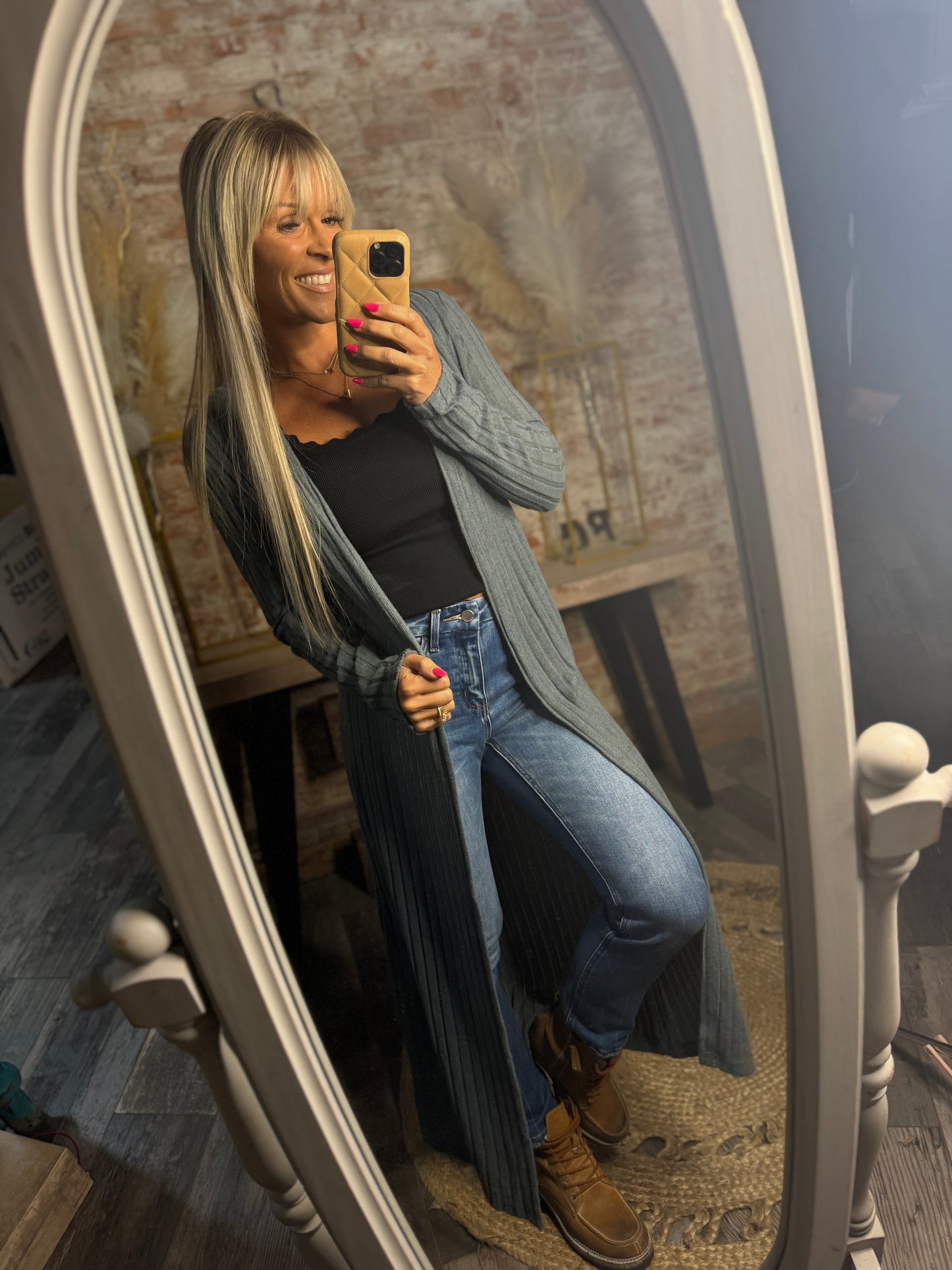 Soft Ribbed Duster