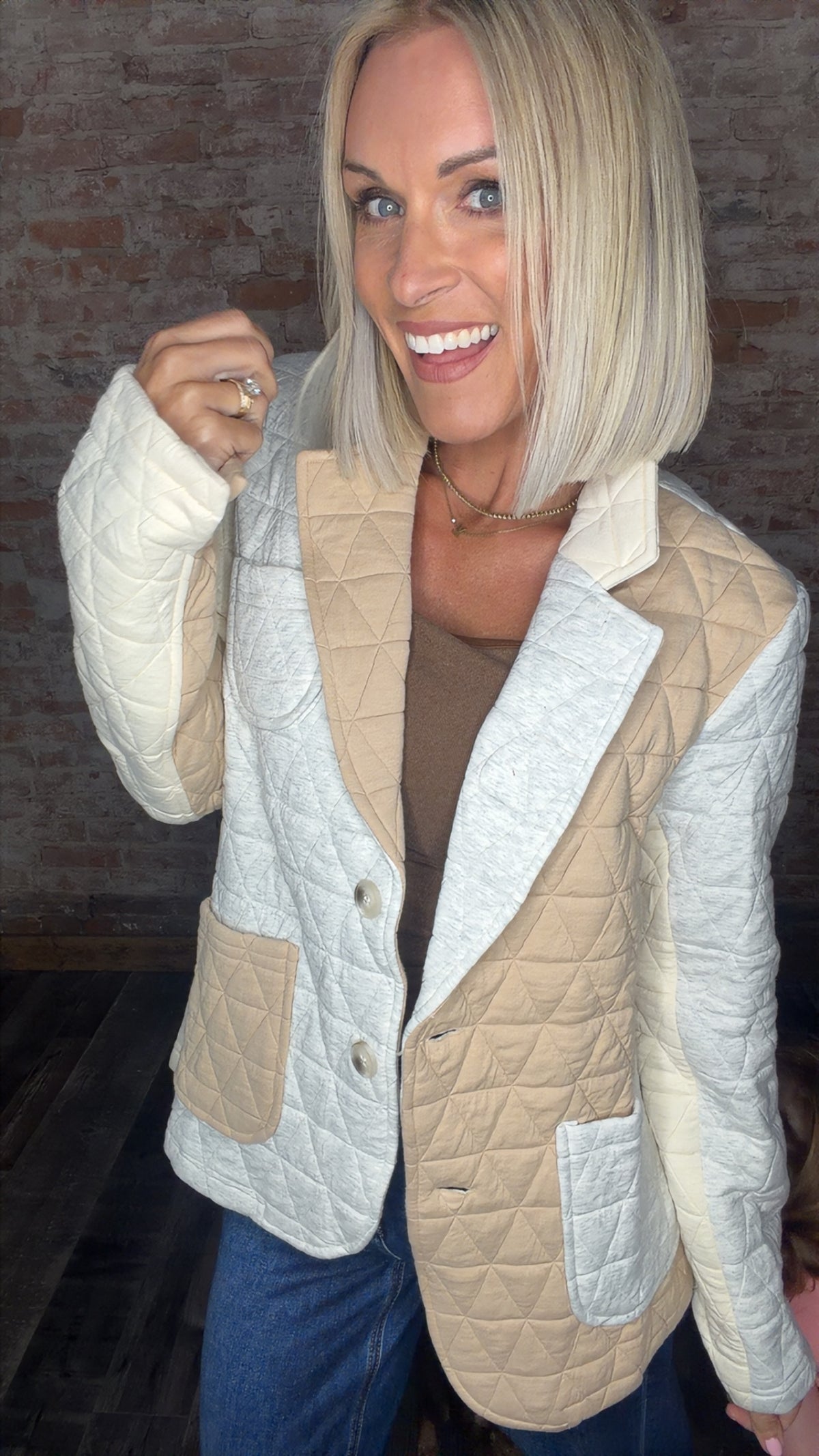 Quilted Chelsea Blazer