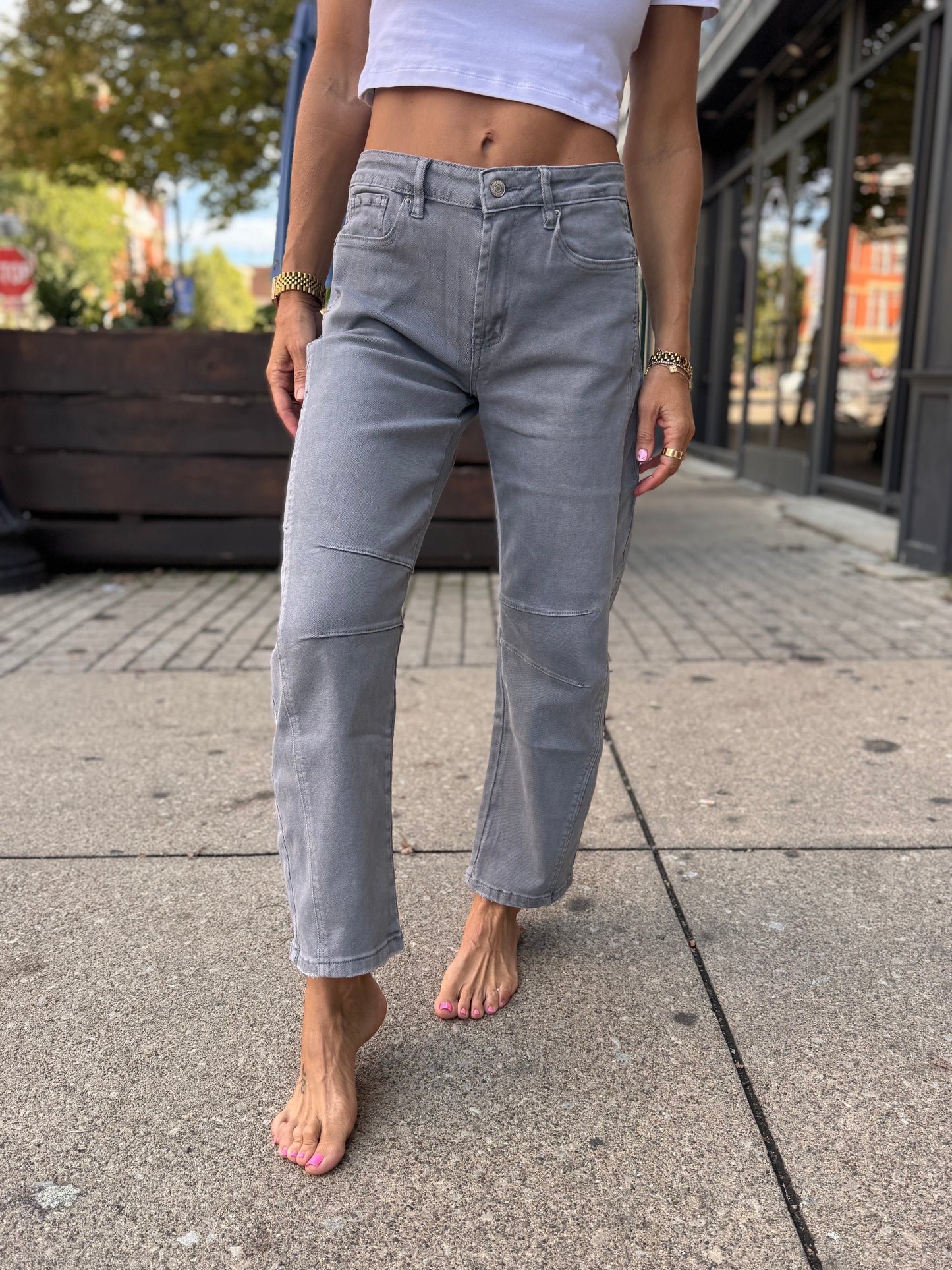 Game Day Barrel Jean
