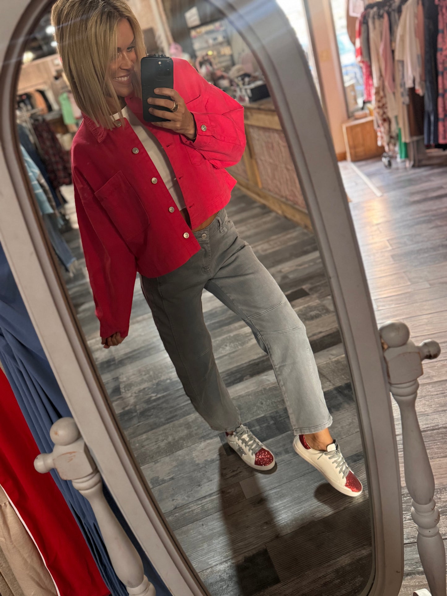 Game Day Barrel Jean