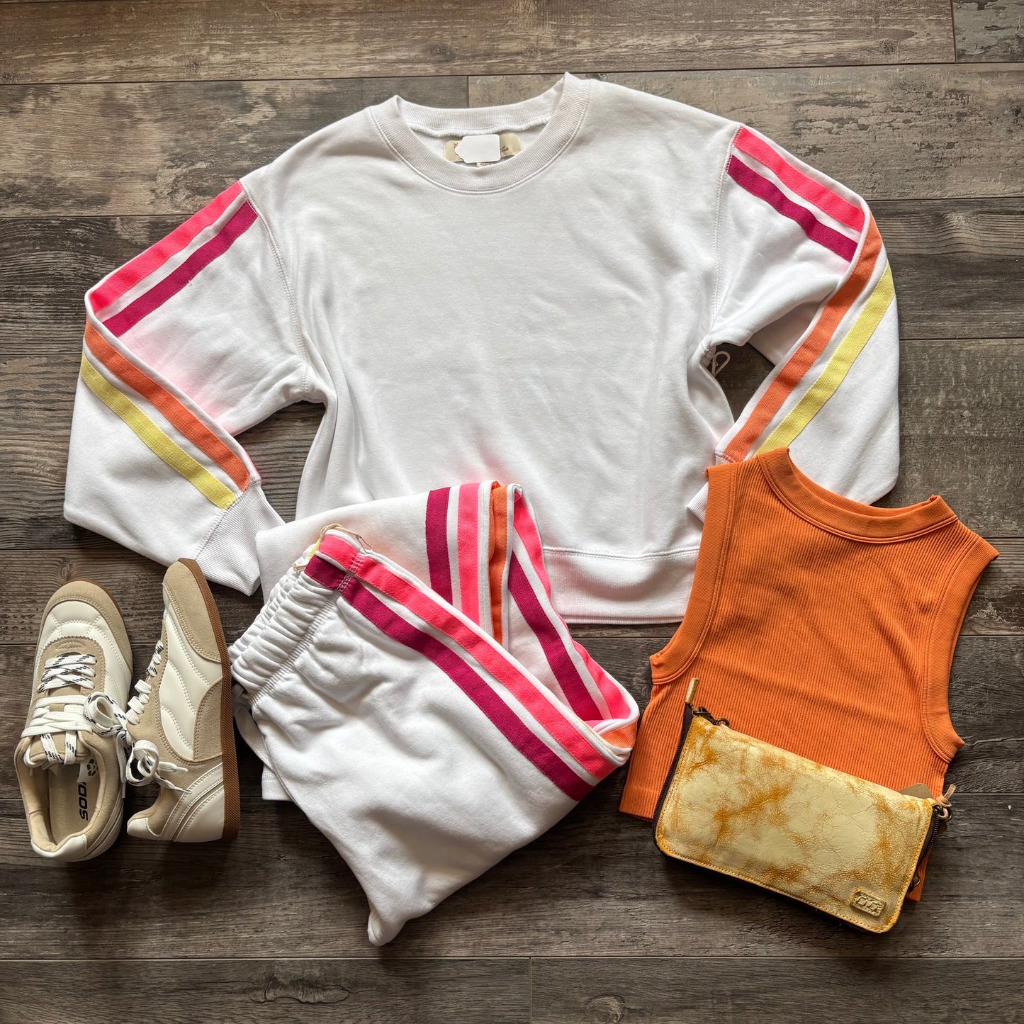 Neon Stripes Crewneck