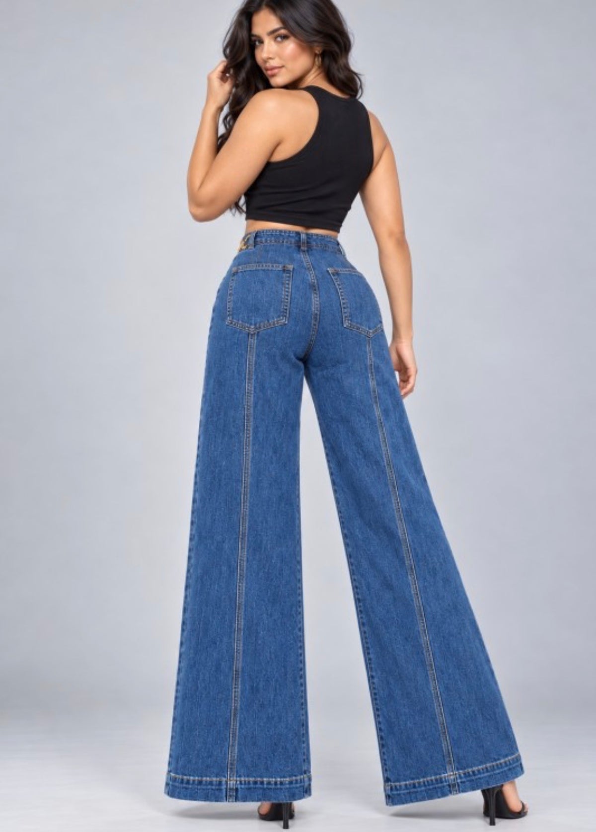 Lisa Golden Blue Denim