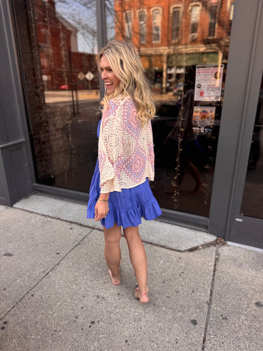 Sapphire Blue Mini Dress
