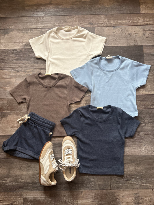 Navy Cuffed Short