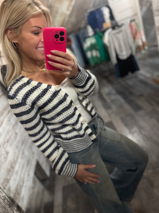 Debbie Navy Cardi
