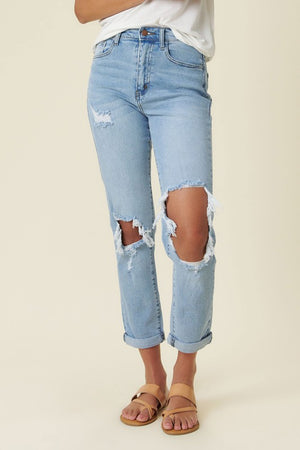 Distressed Mom Jean