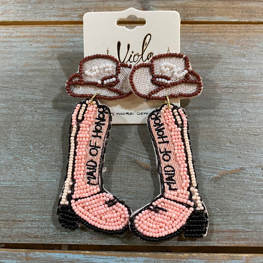 Maid Of Honor Boot Earrings