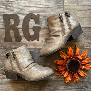 Sunset Taupe Metallic Bootie