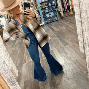 Denim Flare Bibs
