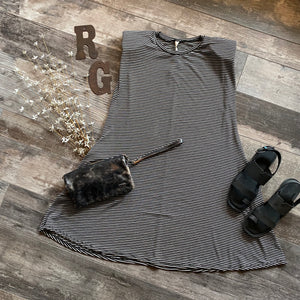 Padded Stripe Dress
